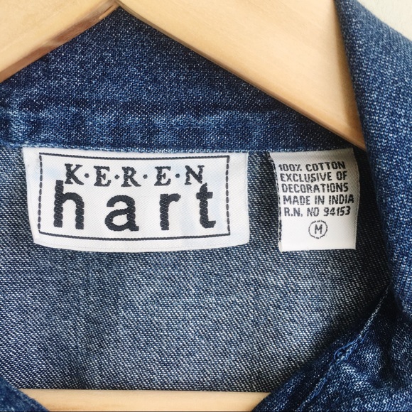 Vintage Embroidered Patchwork Denim Zip Up Jacket - Picture 3 of 5